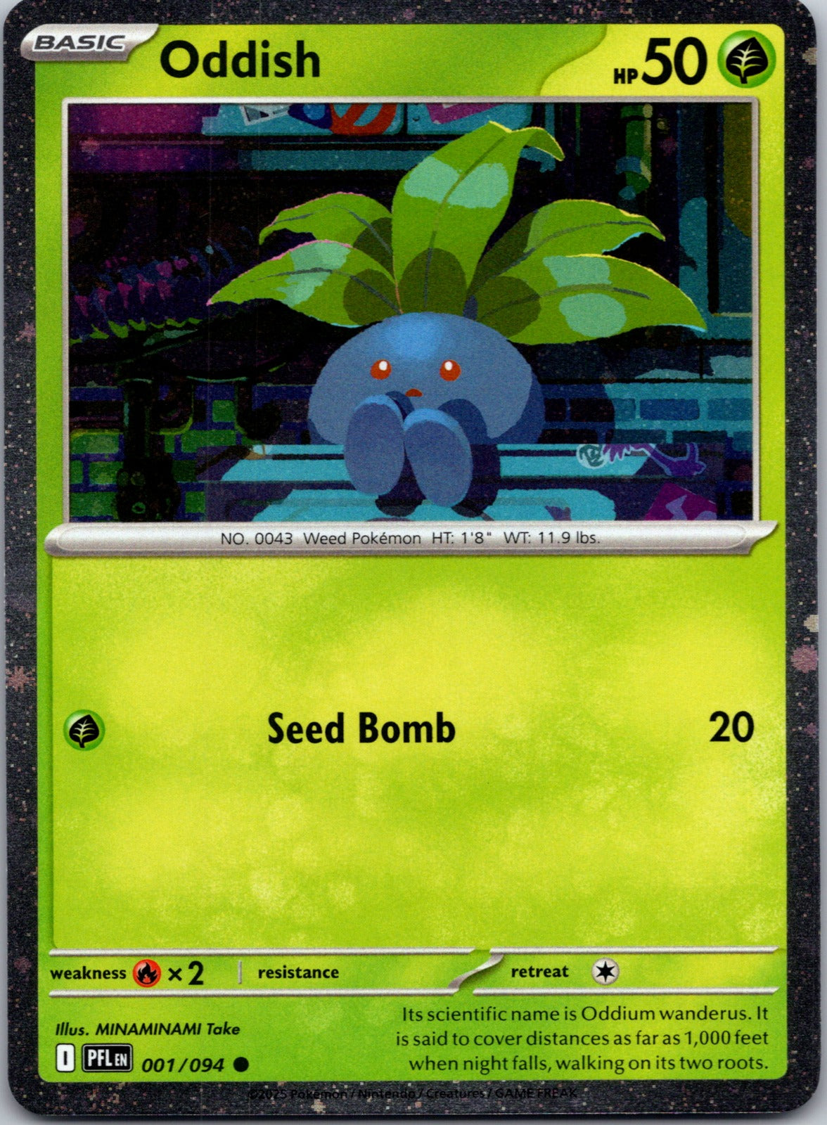 2025 ME02: Phantasmal Flames 001/094 Oddish LP
