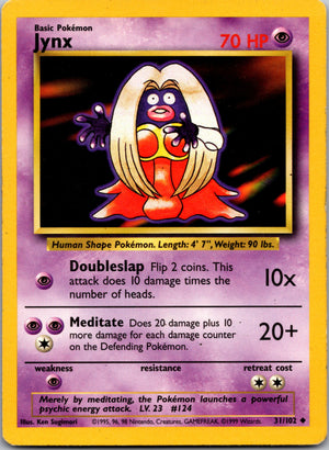 1999 Base Set 031/102 Jynx Rare A45