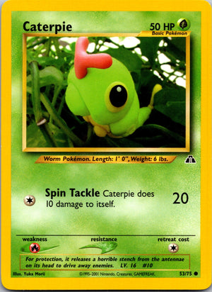 2001 Neo Discovery #53/75 Caterpie Common C135