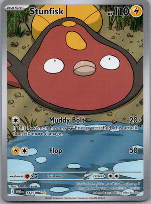Stunfisk Holofoil Illustration Rare SV: White Flare 118/086 NM
