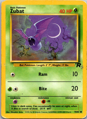 2000 Team Rocket 70/83 Zubat Common C263