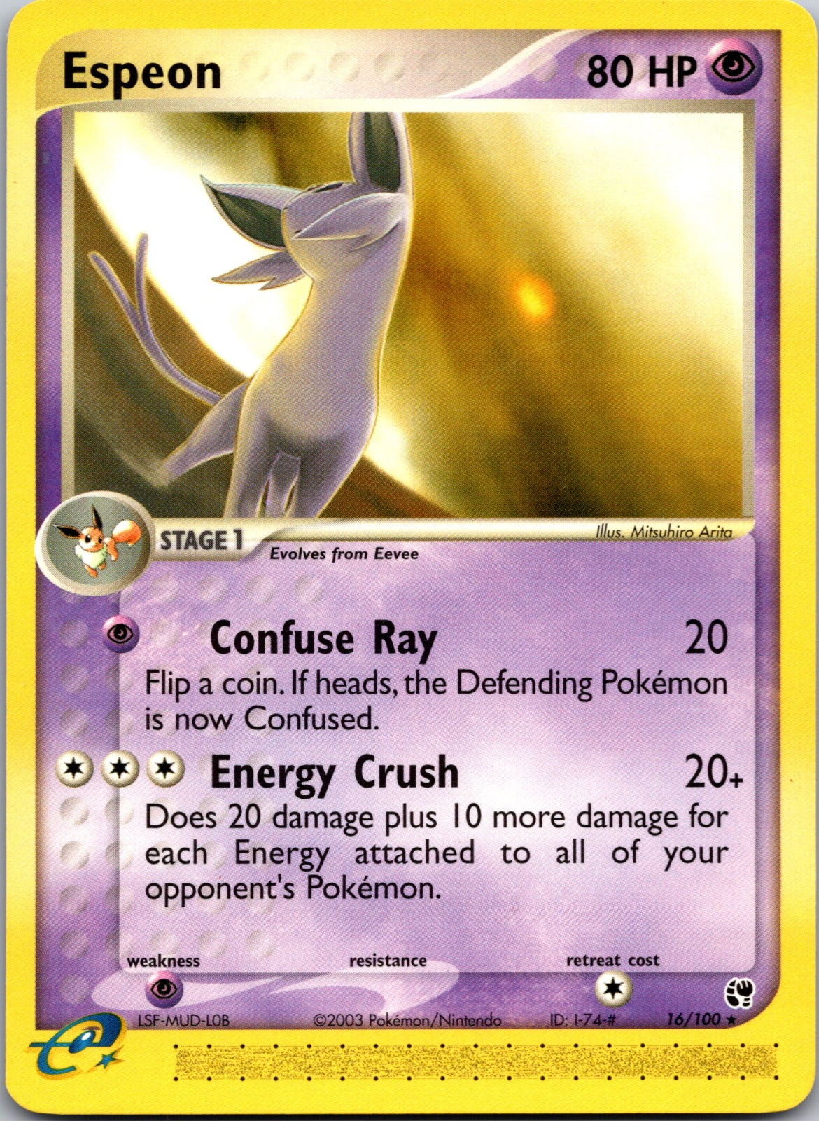 2004 EX Battle Stadium 16 Espeon LP