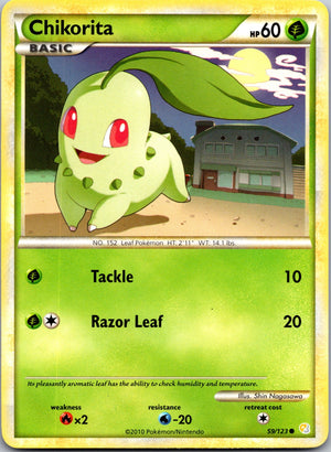 2010 HeartGold SoulSilver 59/123 Chikorita LP