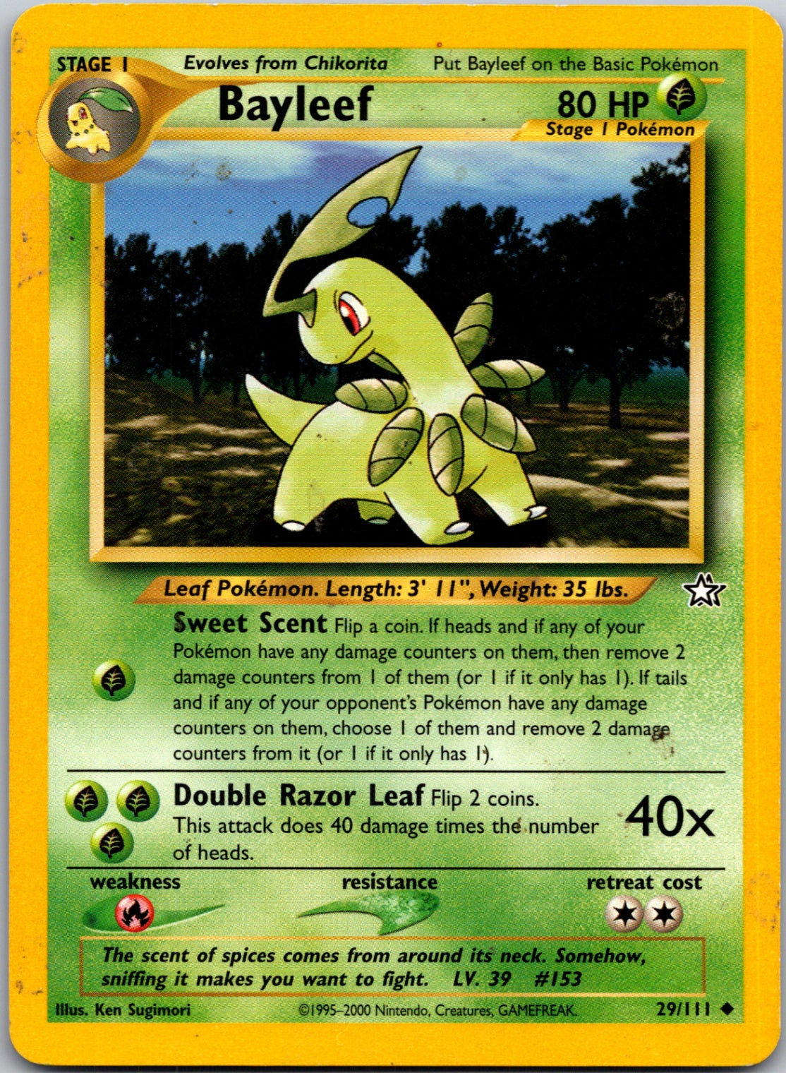 2000 Neo Genesis 029/111 Bayleef (29) Uncommon M305