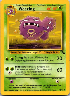 1999 Fossil 45/62 Weezing Uncommon L19