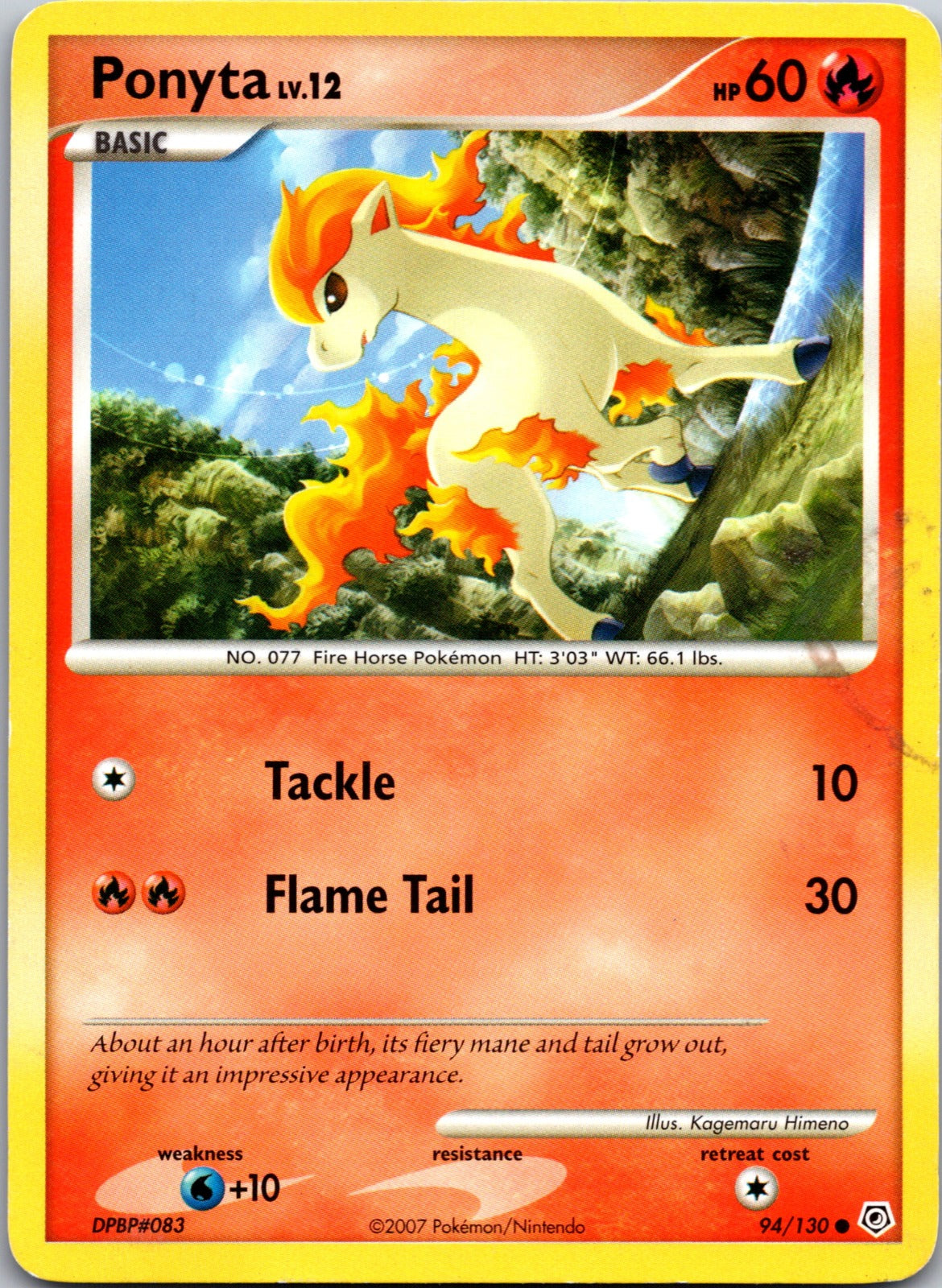 2007 Diamond and Pearl 94/130 Ponyta LP