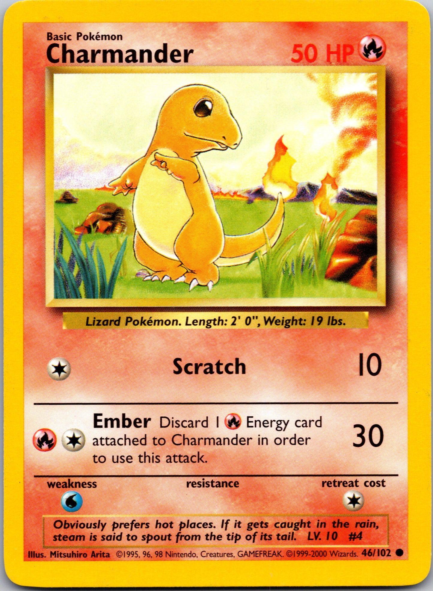 1999 Base Set 046/102 Charmander Common A24