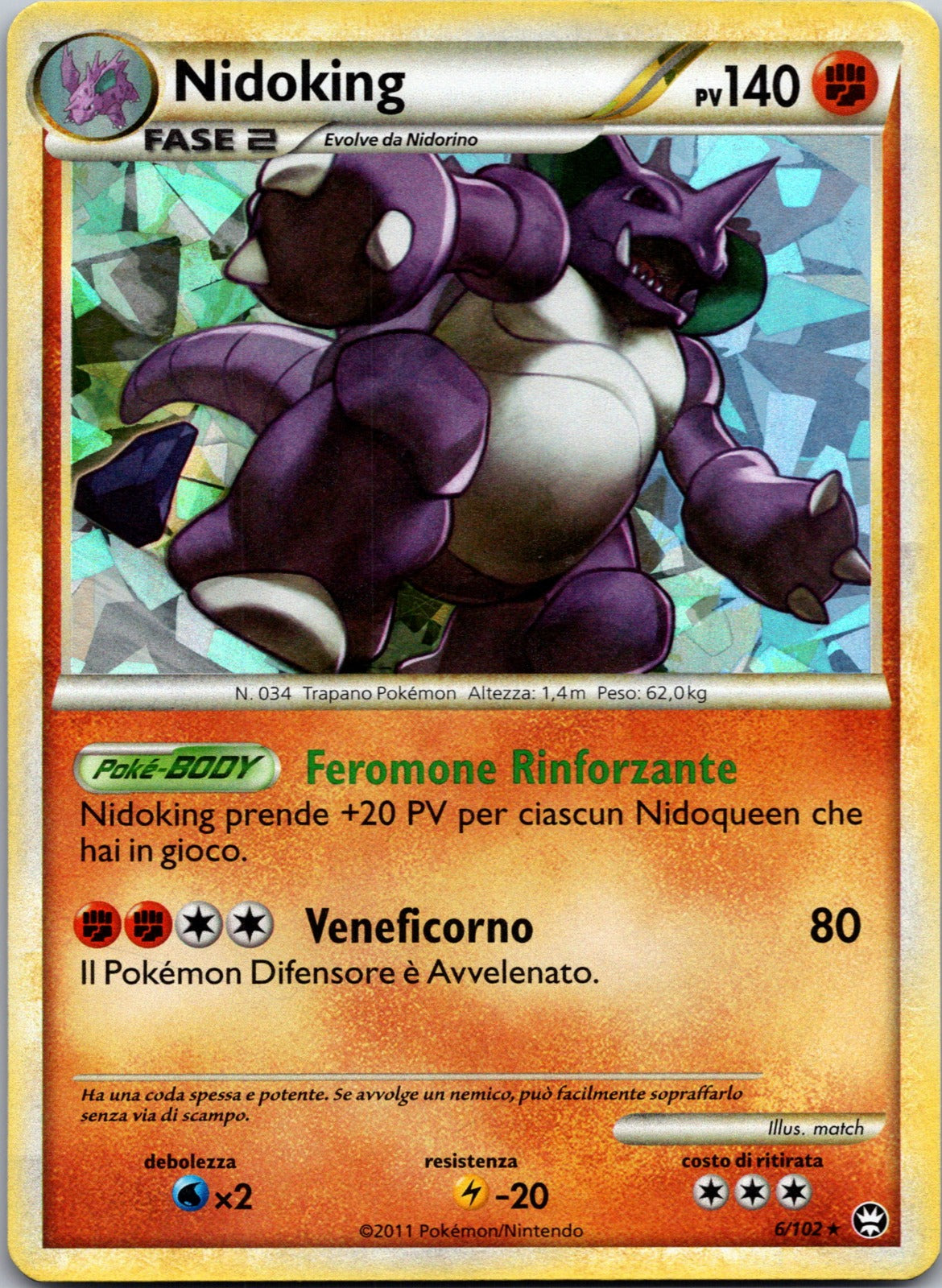 2010 Nidoking Triumphant 6/102 NM