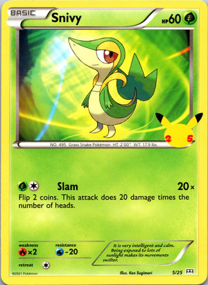 2021 McDonald's 25th Anniversary Promo 005/025 Snivy - 5/25 LP