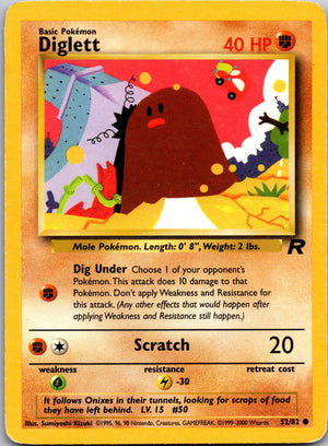 2000 Team Rocket 52/82 Diglett LP