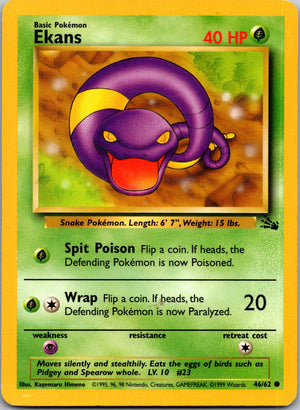 1999 Fossil 46/62 Ekans Common L75