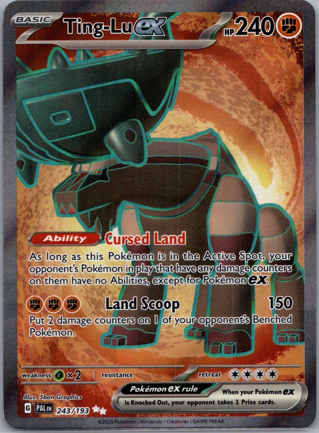 Ting-Lu ex Holofoil Ultra Rare SV02: Paldea Evolved 243/193 NM
