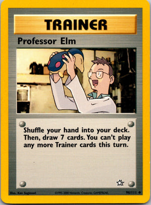 2000 Neo Genesis #096/111 Professor Elm Uncommon C156