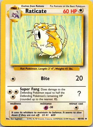 2000 Base Set 2 058/130 Raticate LP