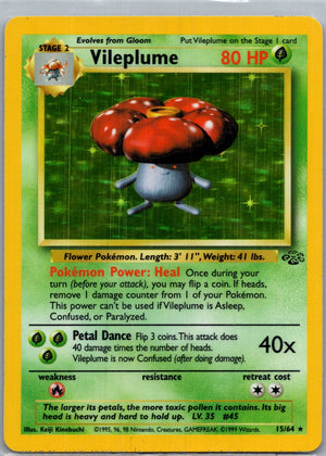 1999 Jungle 15/64 Vileplume (15) Holo Rare G195