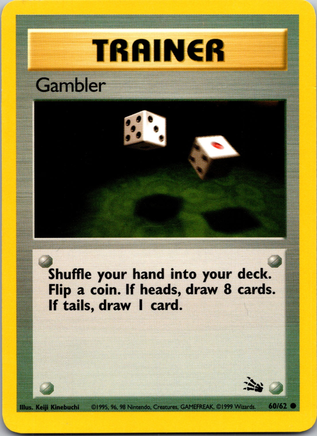 1999 Fossil #60/62 Gambler Common C164