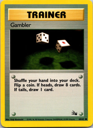 1999 Fossil #60/62 Gambler Common C164