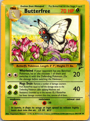 2000 Base Set 2 034/130 Butterfree LP