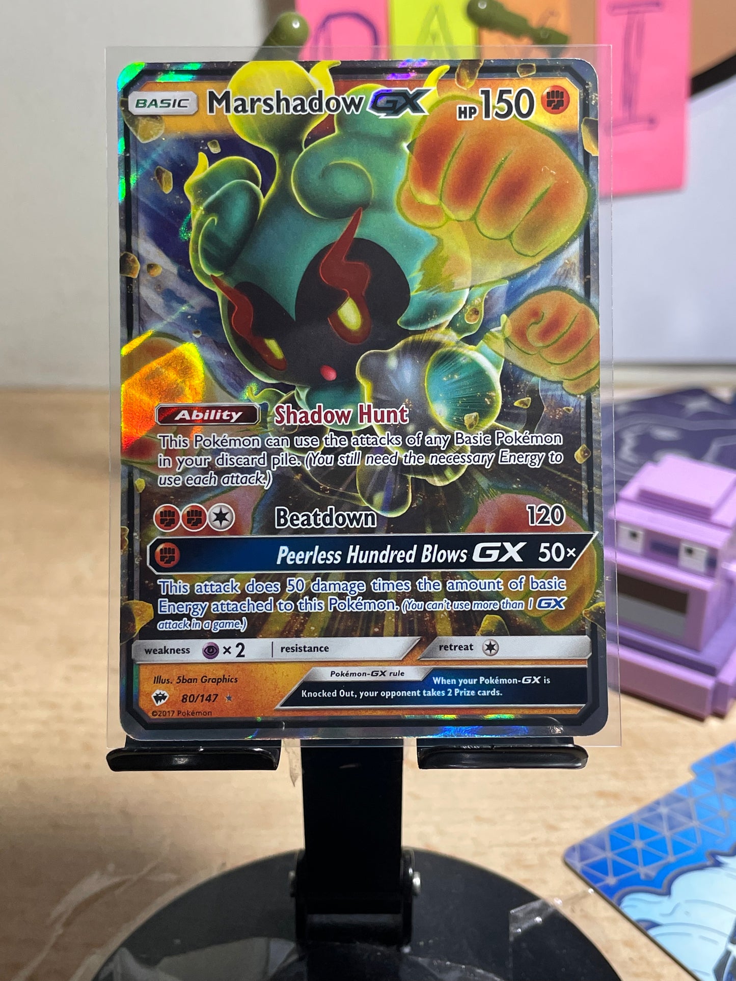 2017 Marshadow GX #80 Burning Shadows [NM-]