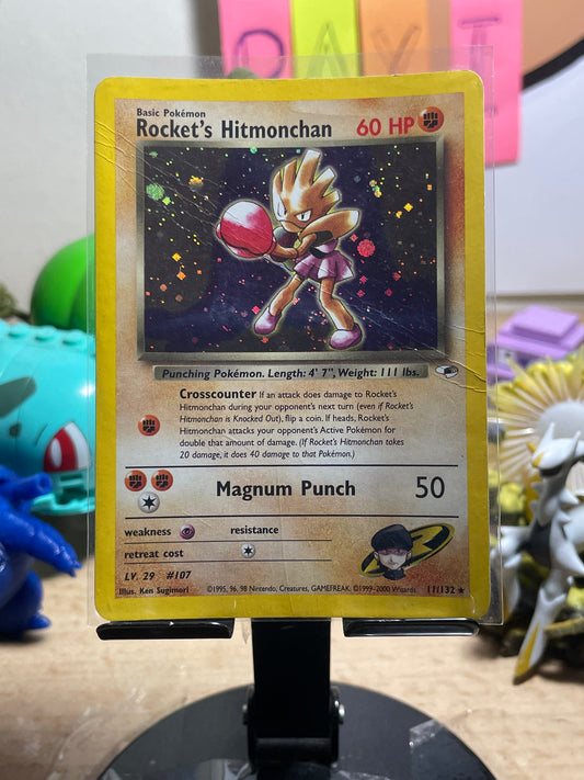 2000 Rocket's Hitmonchan #11 Gym Heroes [Creased]