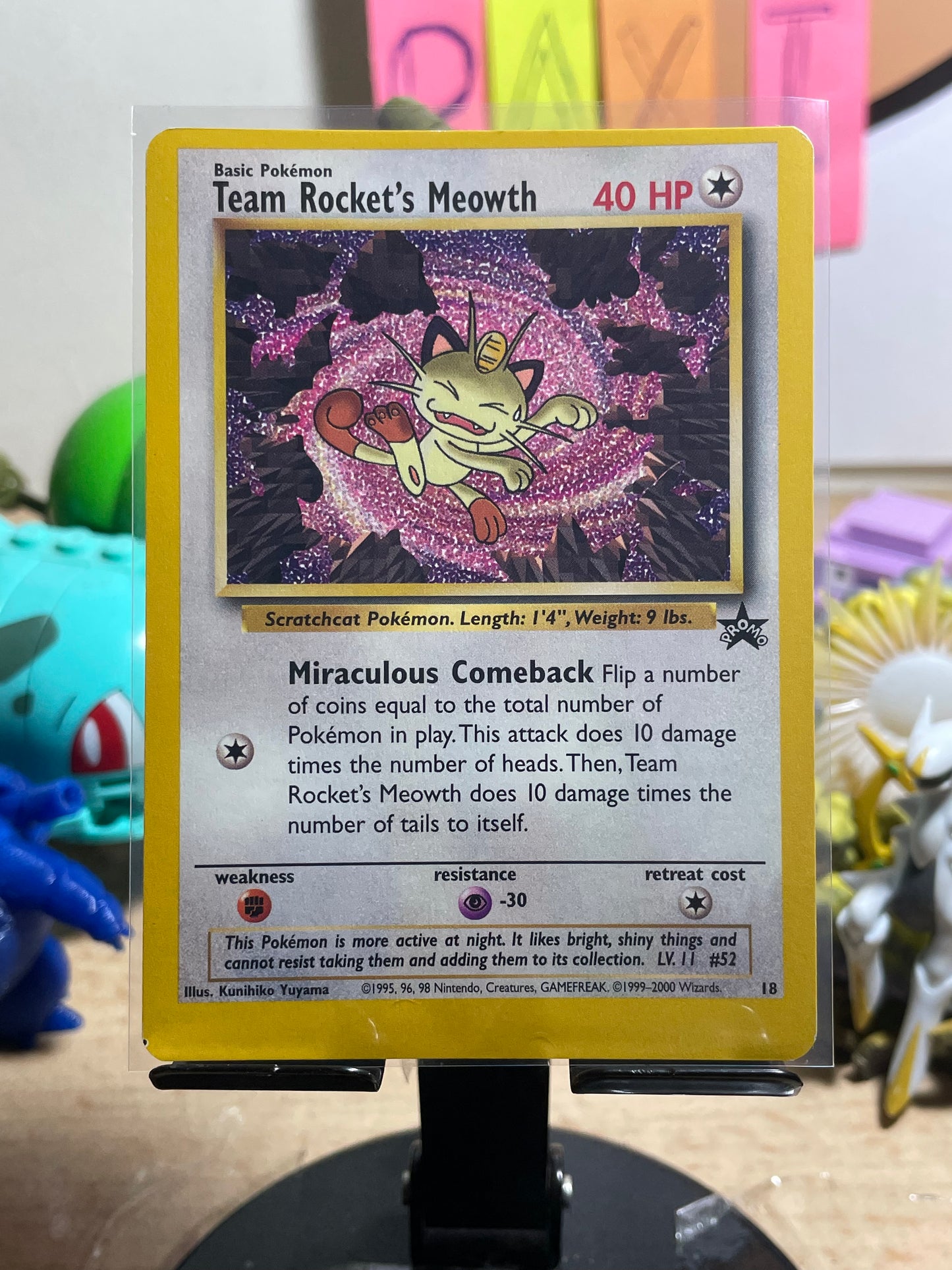 2000 Team Rocket's Meowth #18 WOTC Promo