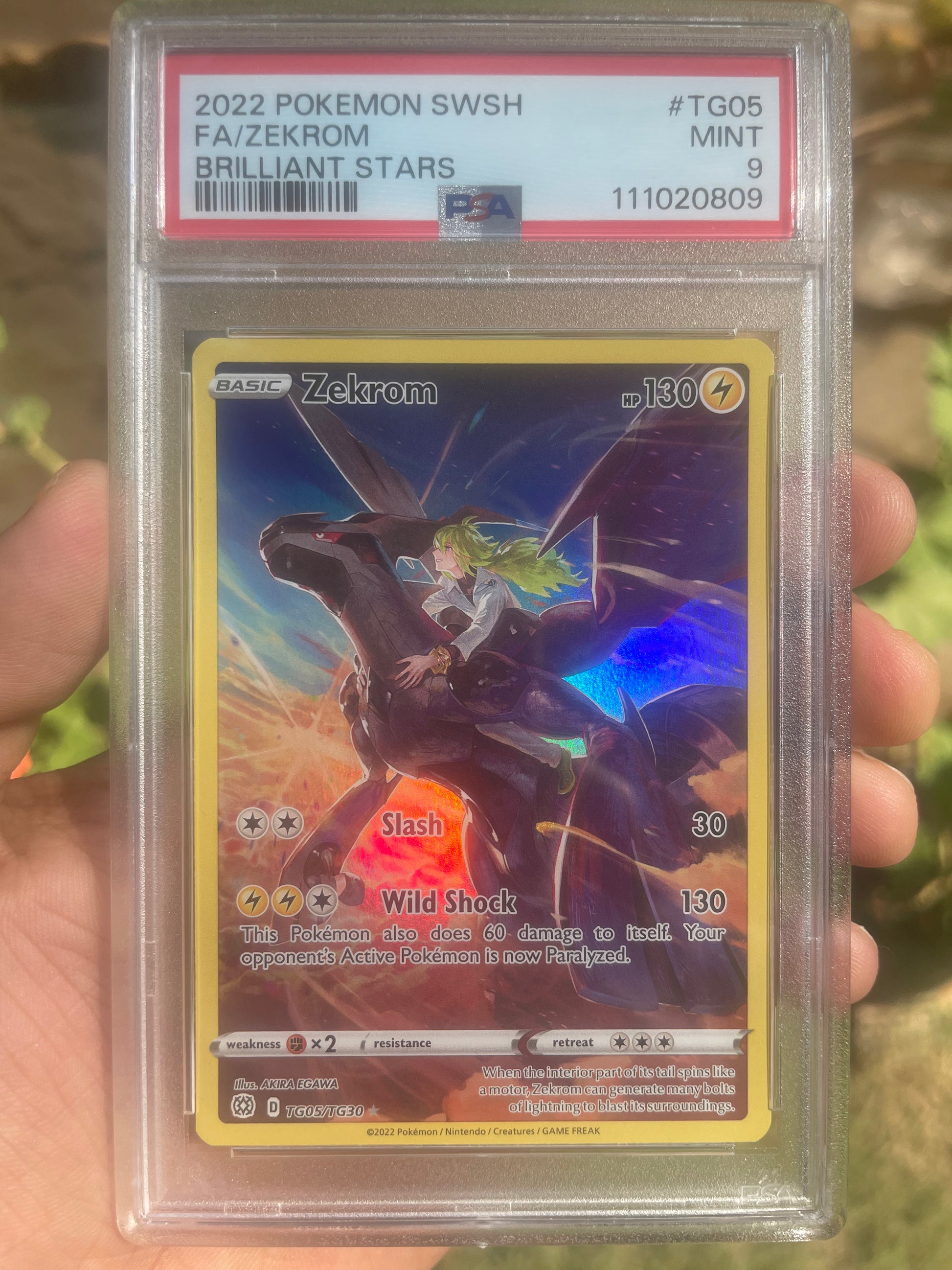 (PSA 9) 2022 Brilliant Stars TG05/TG30 Zekrom FA