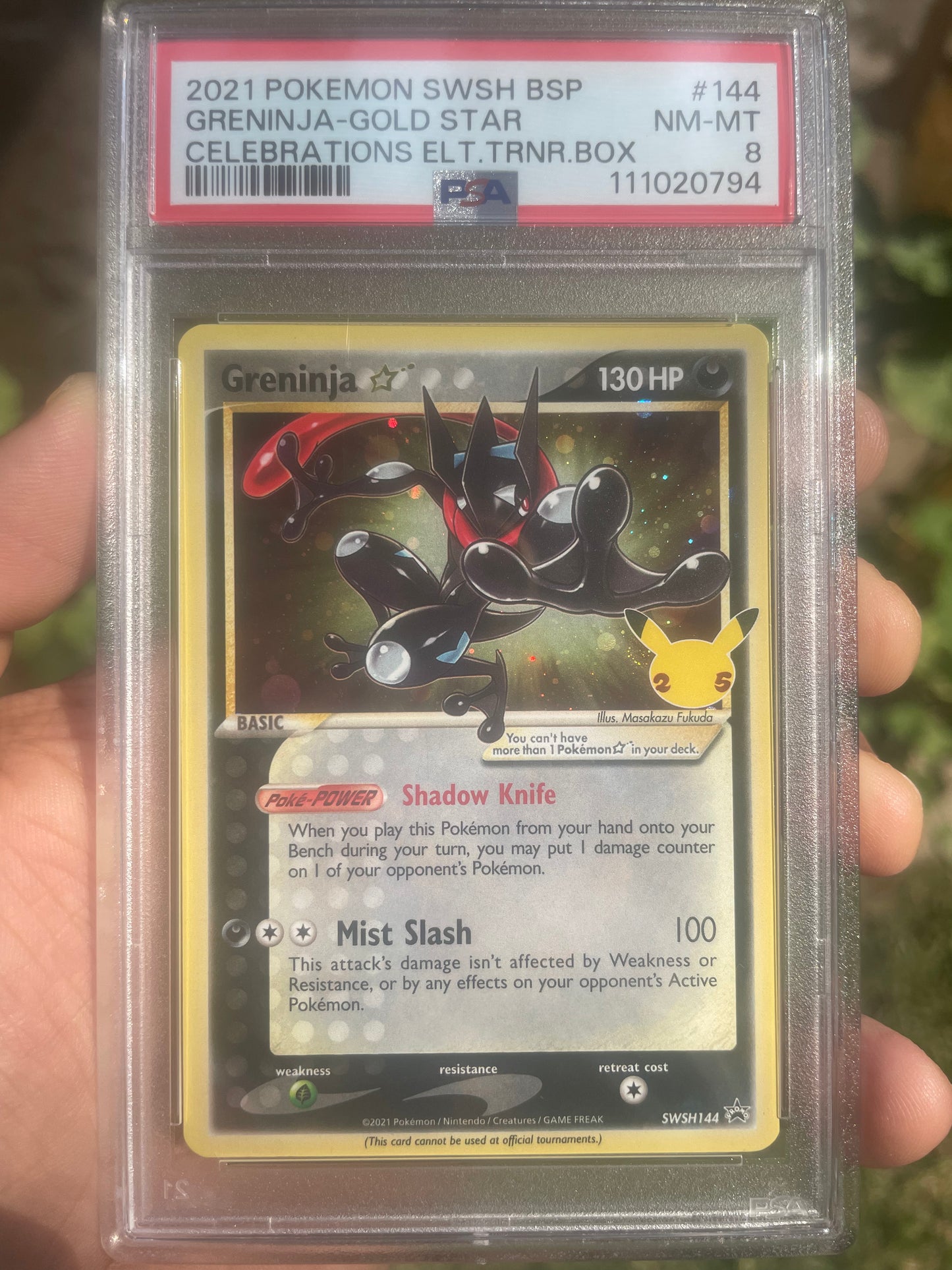(PSA 8) 2021 Celebrations SWSH144 Greninja [Gold Star]