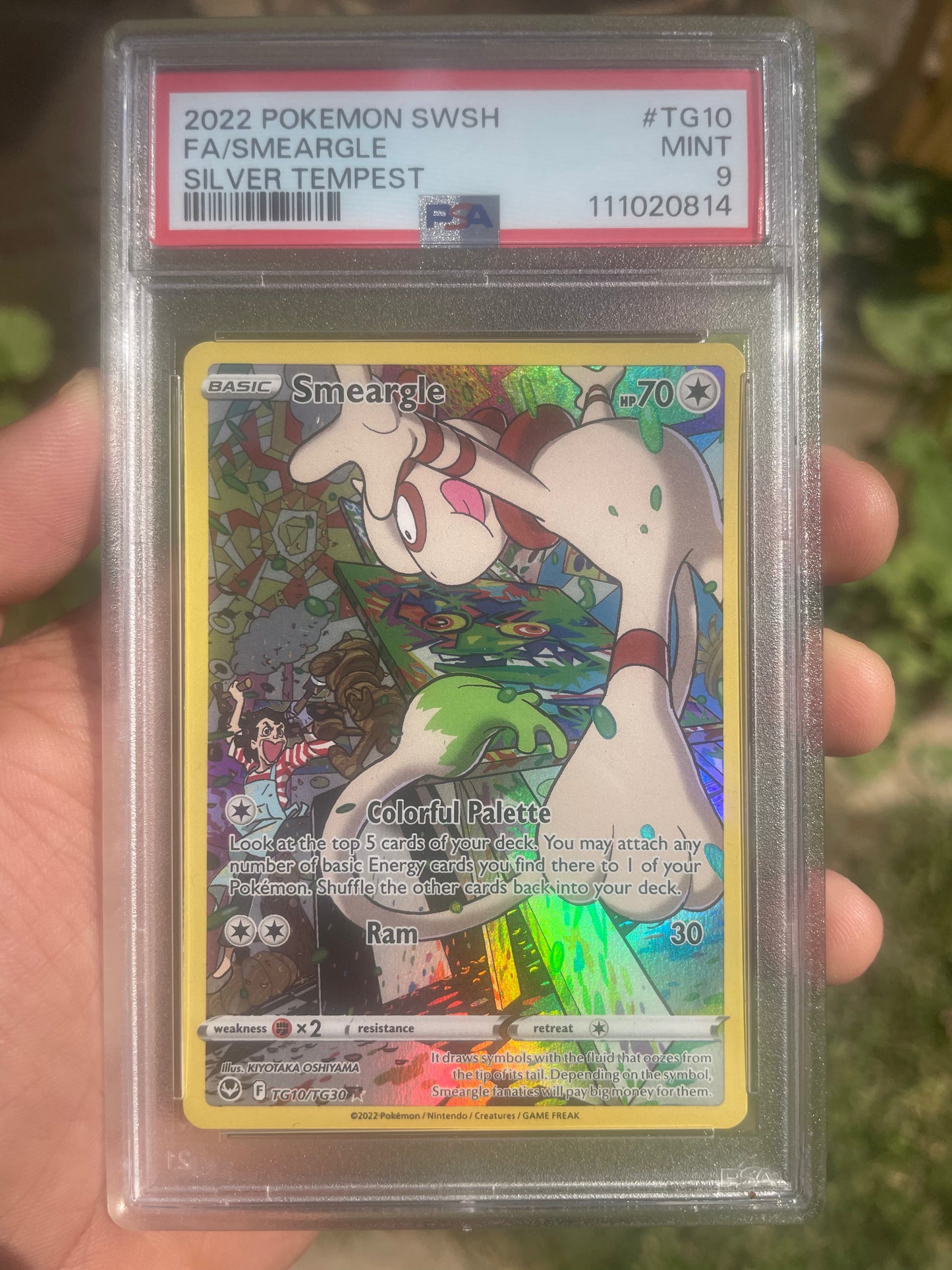 (PSA 9) 2022 Silver Tempest TG10/TG30 Smeargle FA