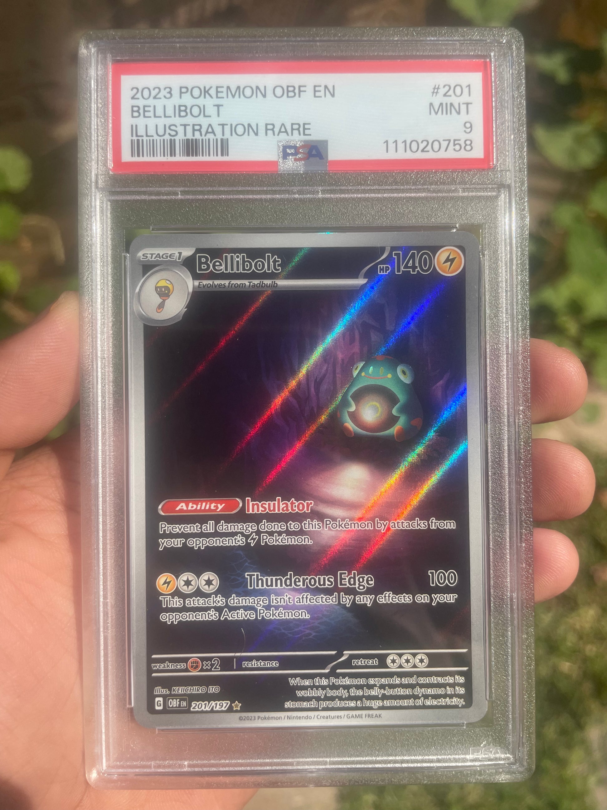 (PSA 9) 2023 Obsidian Flames 201/197 Bellibolt IR
