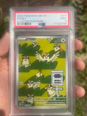 (PSA 9) 2023 Obsidian Flames 207/197 Pidgey IR