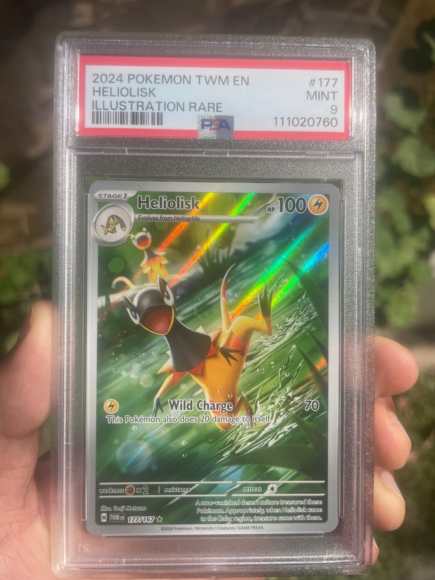 (PSA 9) 2024 Twilight Masquerade 177/167 Heliolisk IR