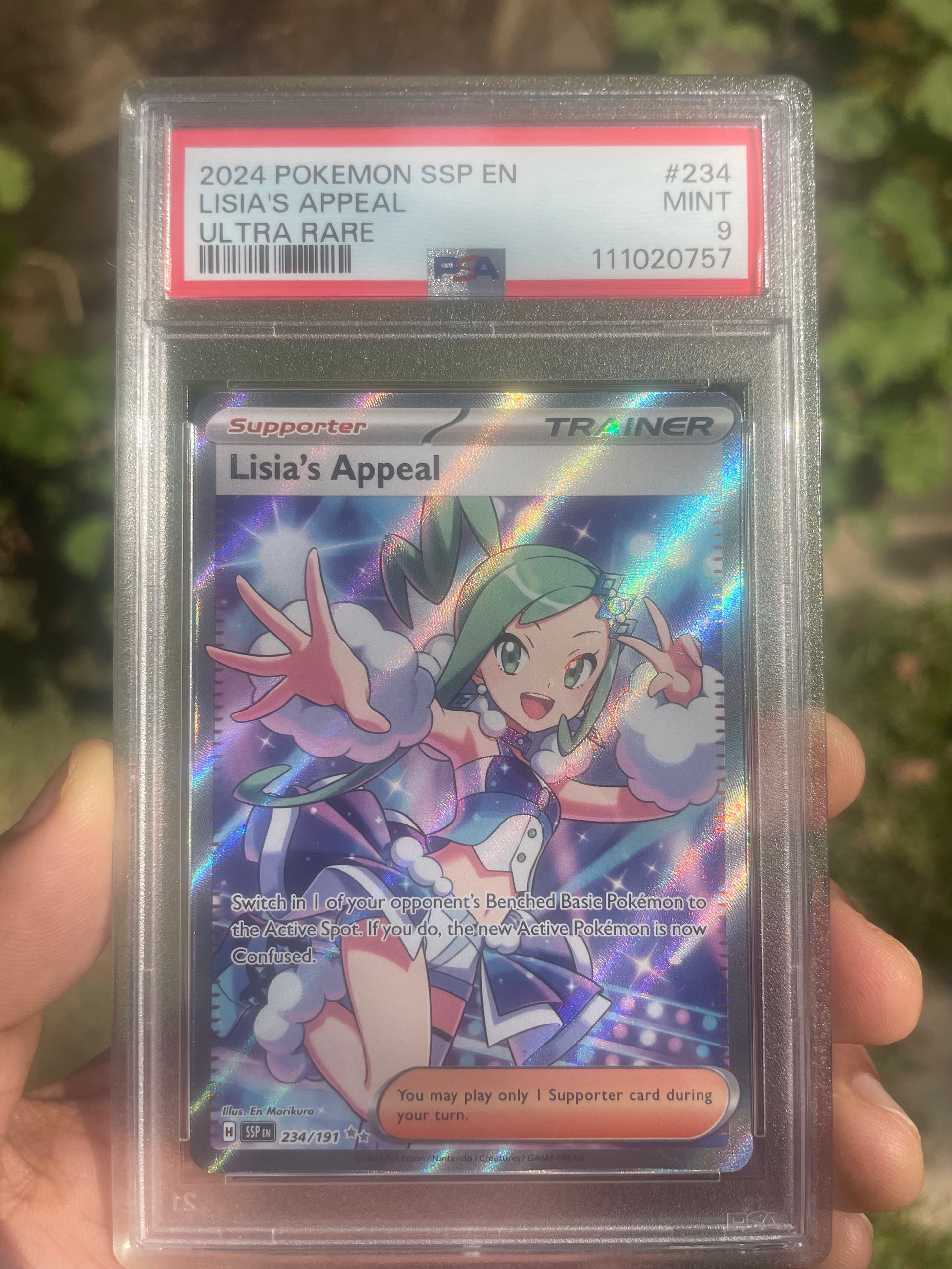 (PSA 9) 2024 Surging Sparks 234/191 Lisia's Appeal
