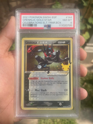 (PSA 8) 2021 Celebrations SWSH144 Greninja [Gold Star]