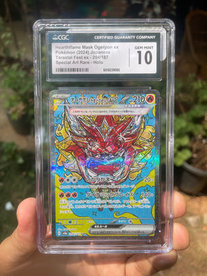 (CGC 10) 2024 Terastal Fest ex 204 Hearthflame Ogerpon ex (JP)
