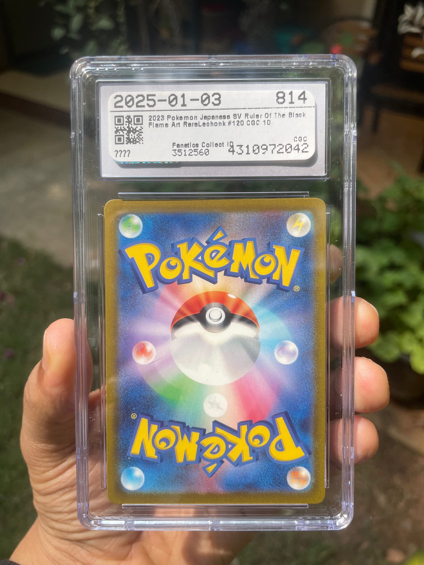 (CGC 10) 2023 Black Flame 120 Lechonk (JP)