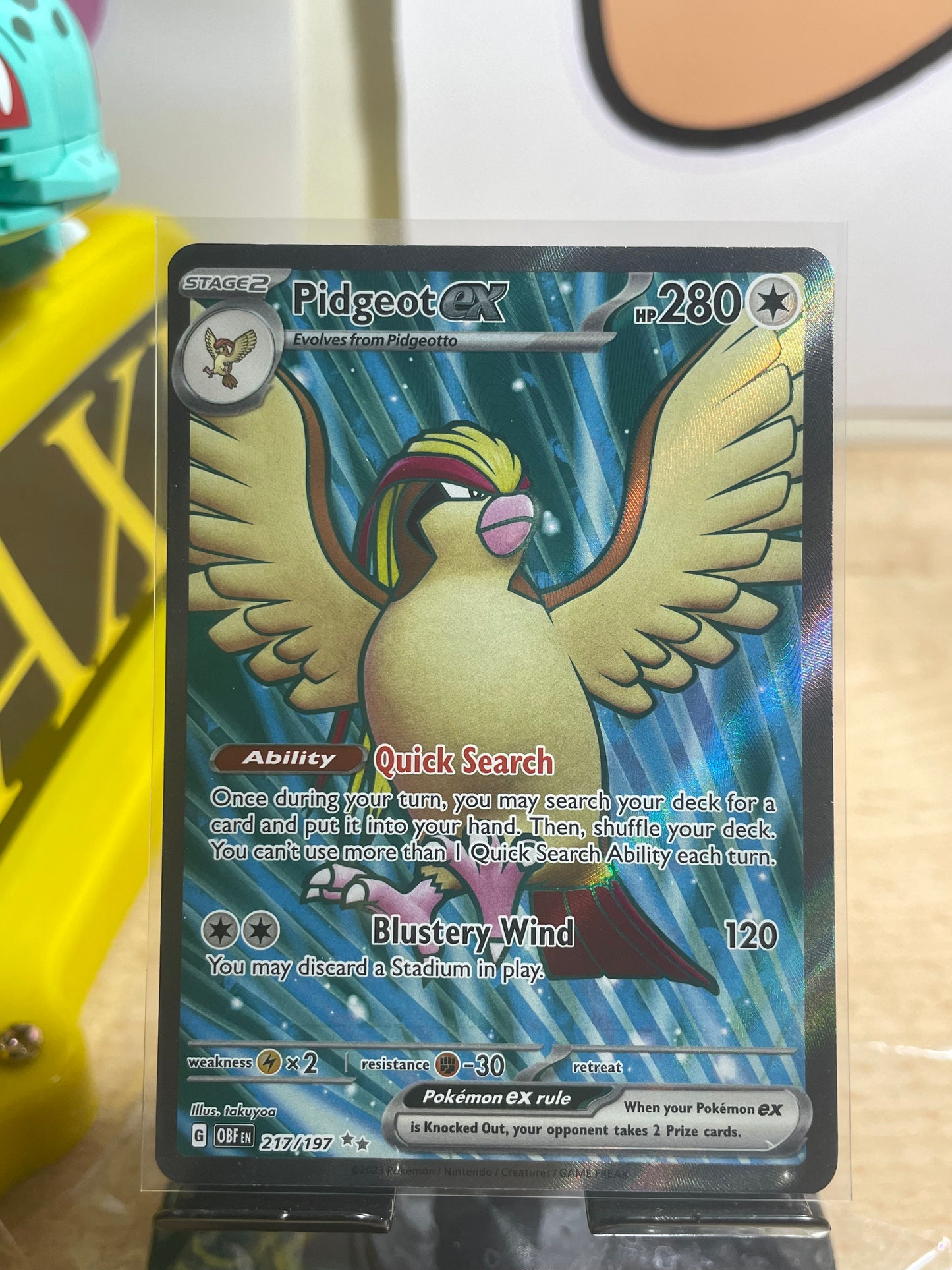 2023 Pidgeot ex #217 Obsidian Flames