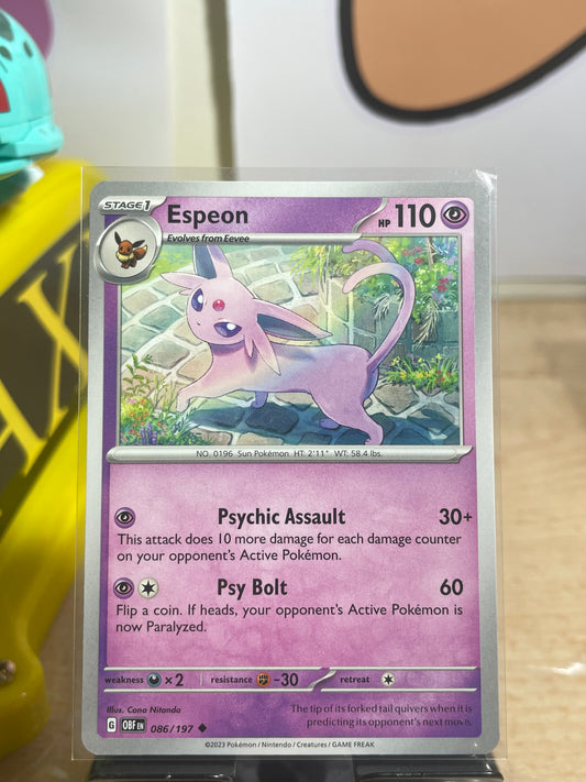 2023 Espeon #86 Obsidian Flames