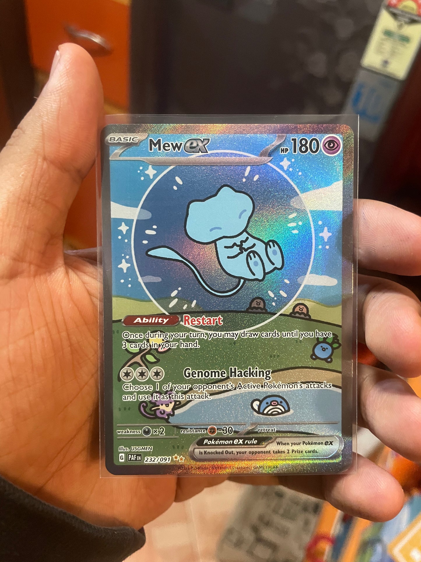 2024 SV: Paldean Fates 232/091 Mew ex NM-/NM  T