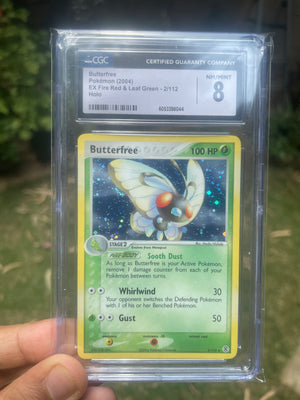 (CGC 8) Fire Red & Leaf Green 002/112 Butterfree