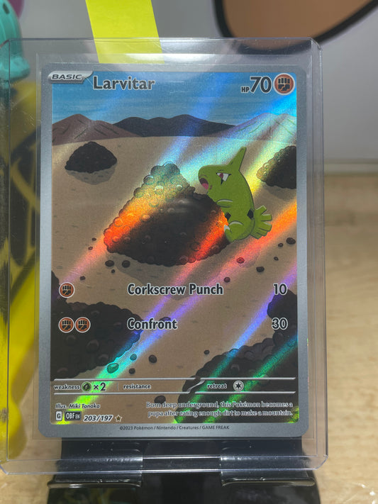 2023 Larvitar #203 Obsidian Flames
