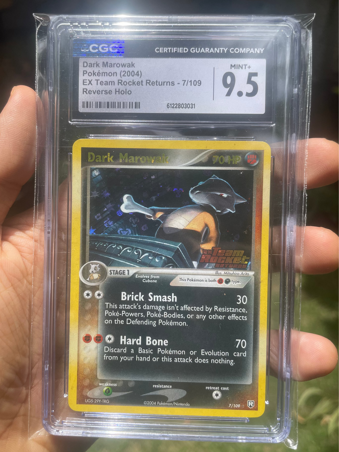 (CGC 9.5) 2004 Dark Marowak 7 R0cket Returns (Reverse)