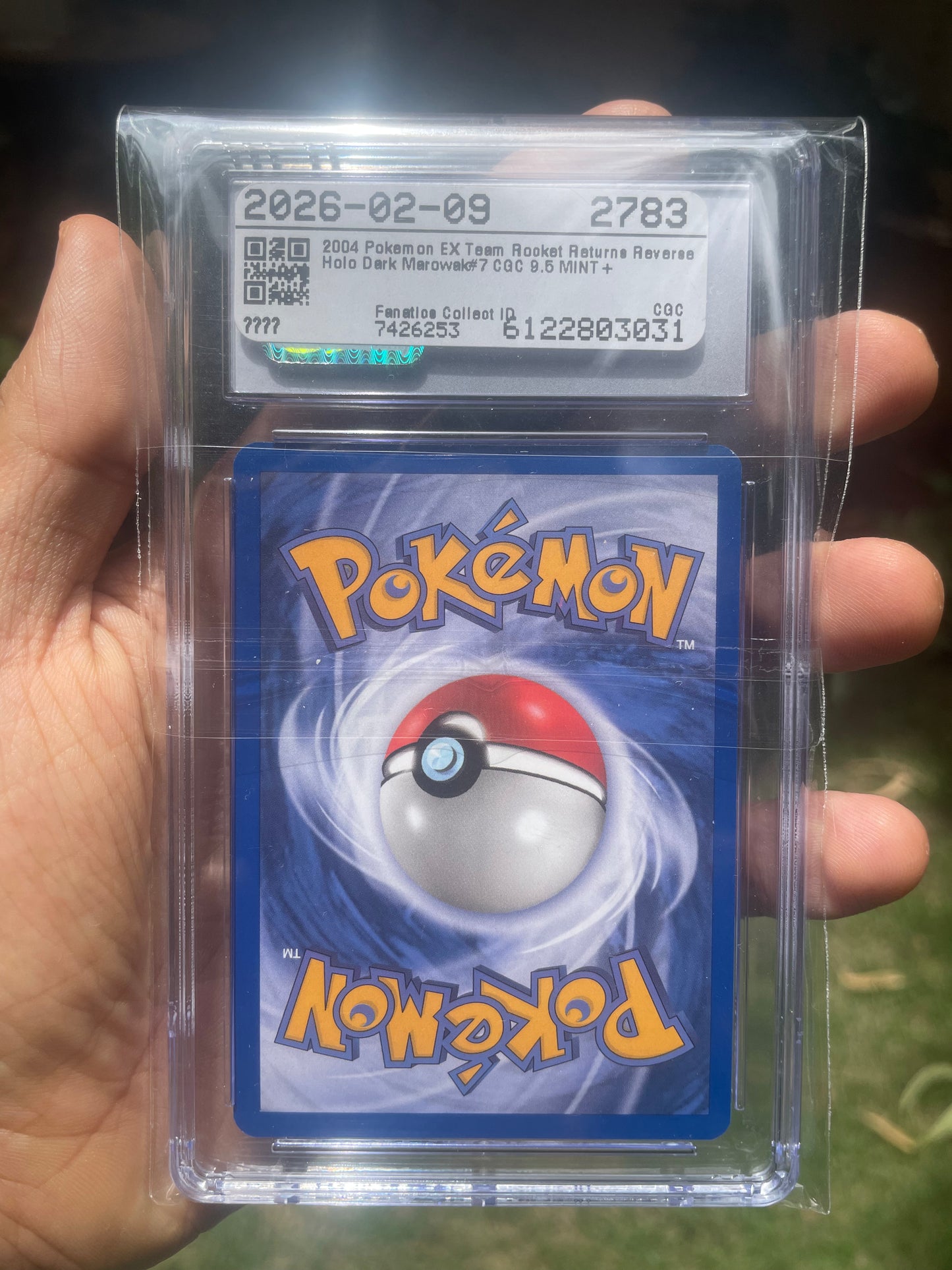(CGC 9.5) 2004 Dark Marowak 7 R0cket Returns (Reverse)