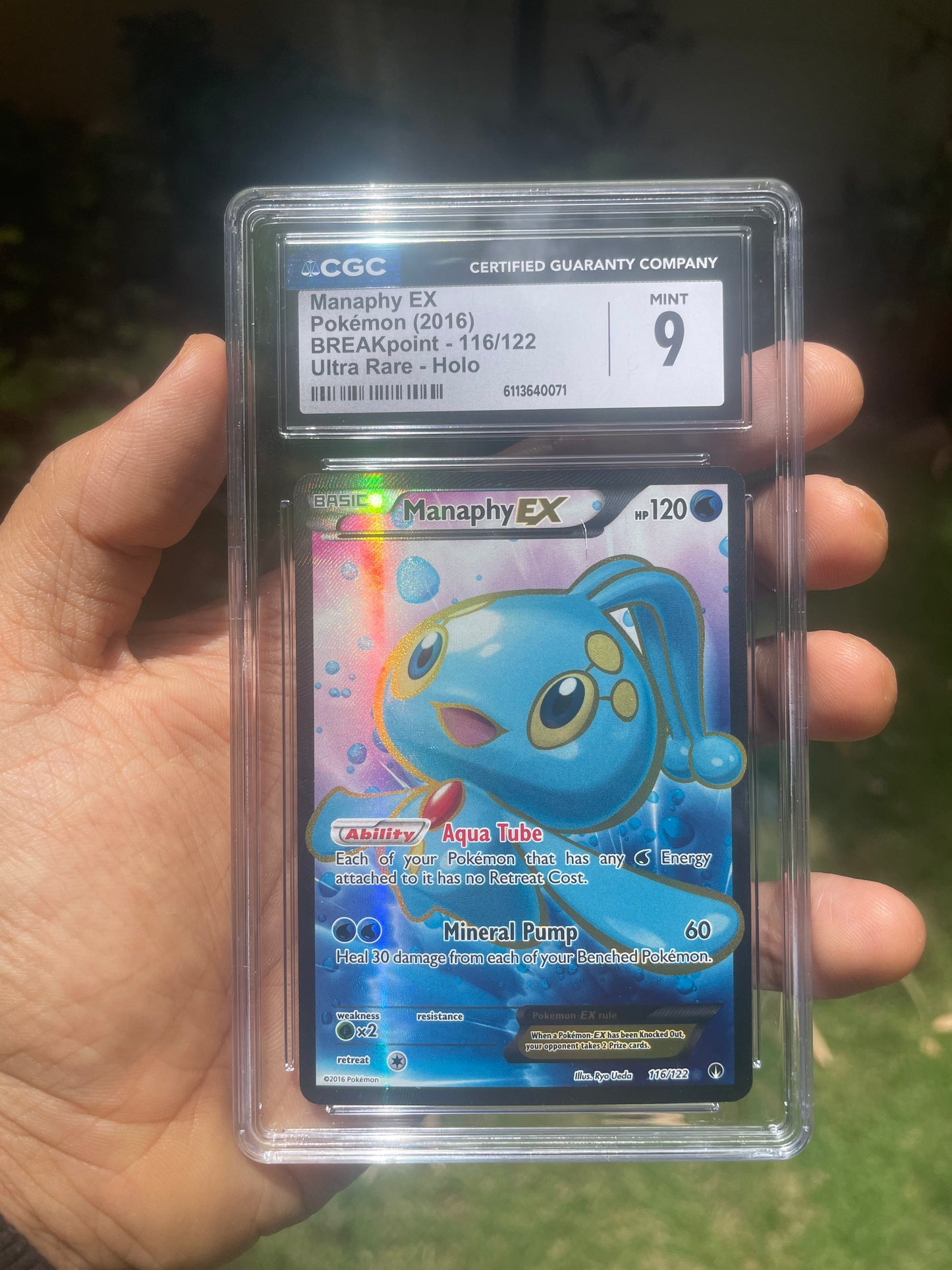 (CGC 9) 2016 Manaphy EX 116/122 BREAKpoint