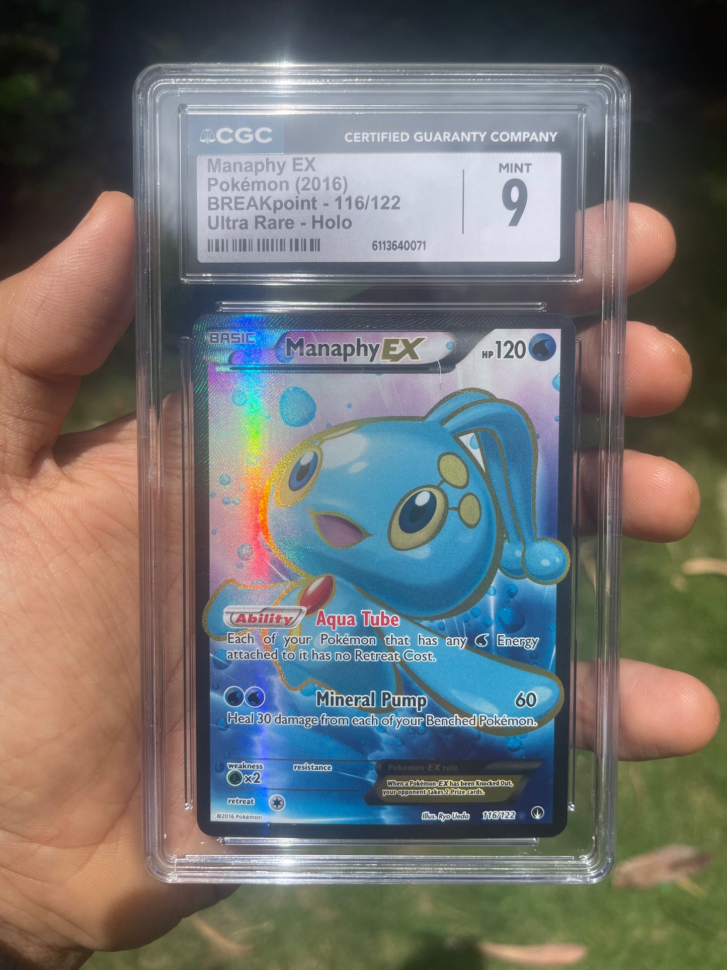(CGC 9) 2016 Manaphy EX 116/122 BREAKpoint
