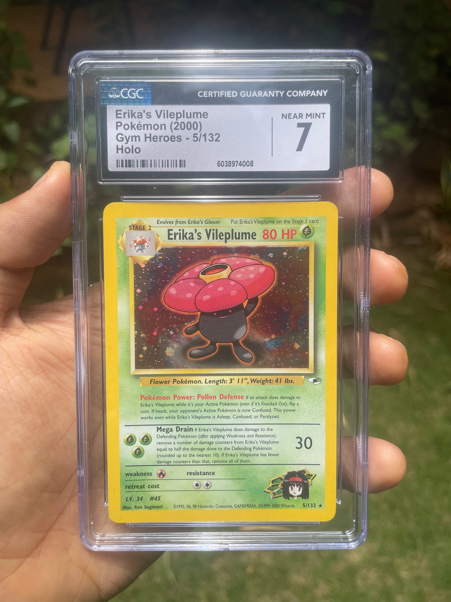 (CGC 7) 2000 Erika's Vileplume 005/132 Gym Heroes
