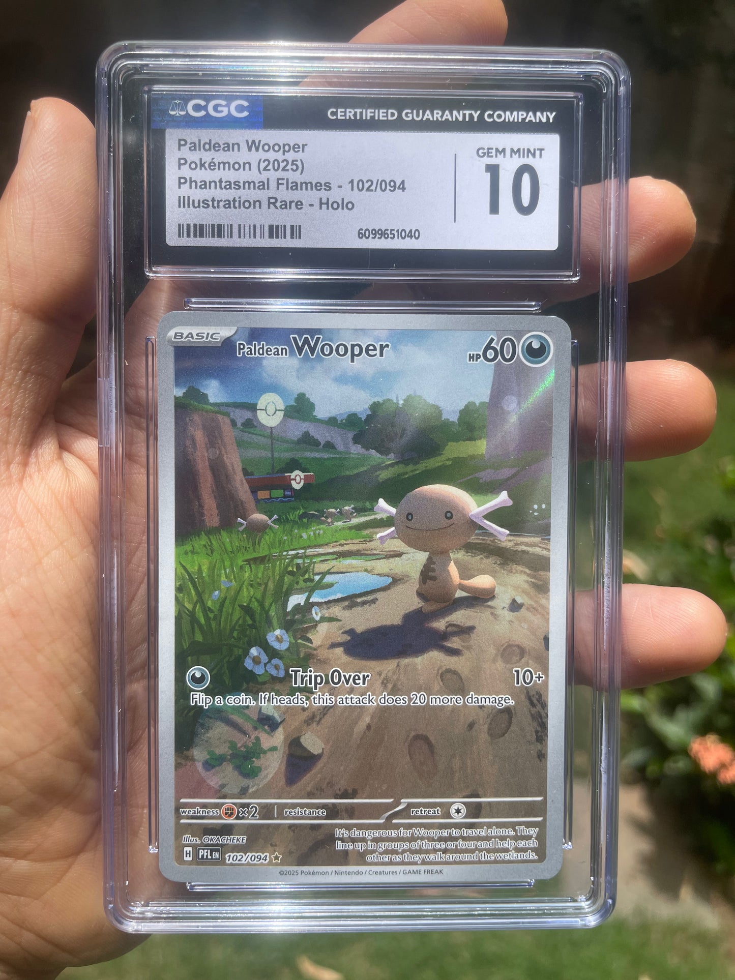 (CGC 10) 2025 Paldean Wooper 102/094 Phantasmal Flames