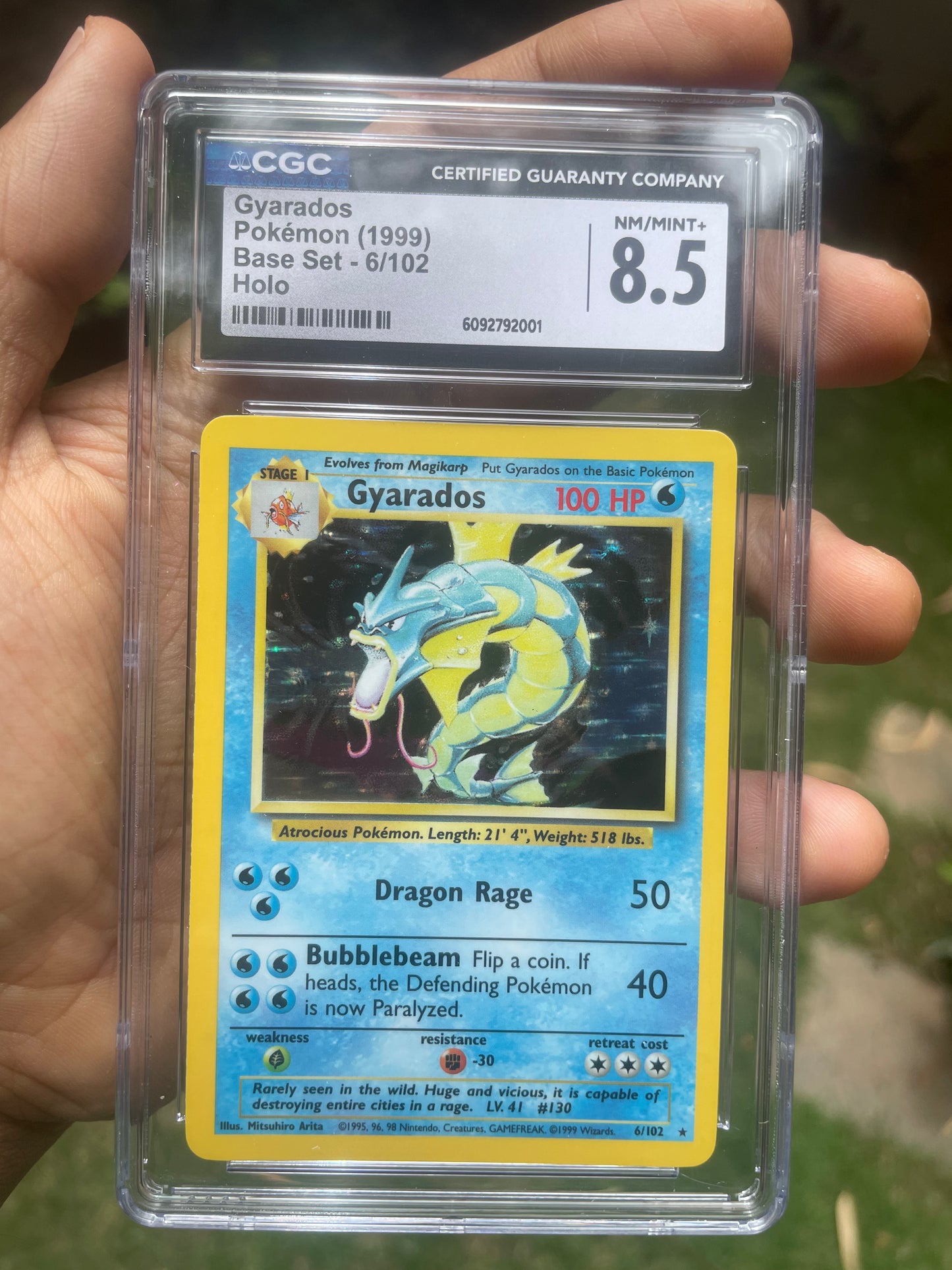 (CGC 8.5) 1999 Gyarados 006/102 Base Set