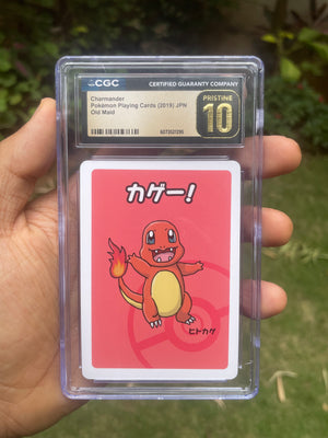 (CGC 10 Pristine) 2019 Charmander Old Maid (JP) (Scratch on Slab)
