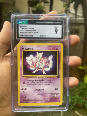 (CGC 9) 1999 Mewtwo 3 Black Star Promo