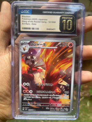 (CGC 10 Pristine) 2025 Blaziken 101/098 R0cket Gang (JP)